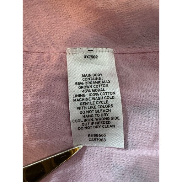 Chelsea 28 Womens XL Dress Pink Green Organic Cotton Resort Summer Casual Travel - Picture 10 of 11